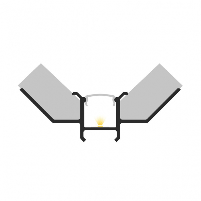 Profile LED P17-4 Aluminiu Negru 2M [3]