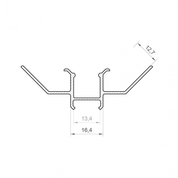 Profile LED P17-4 Aluminiu Negru 2M [2]