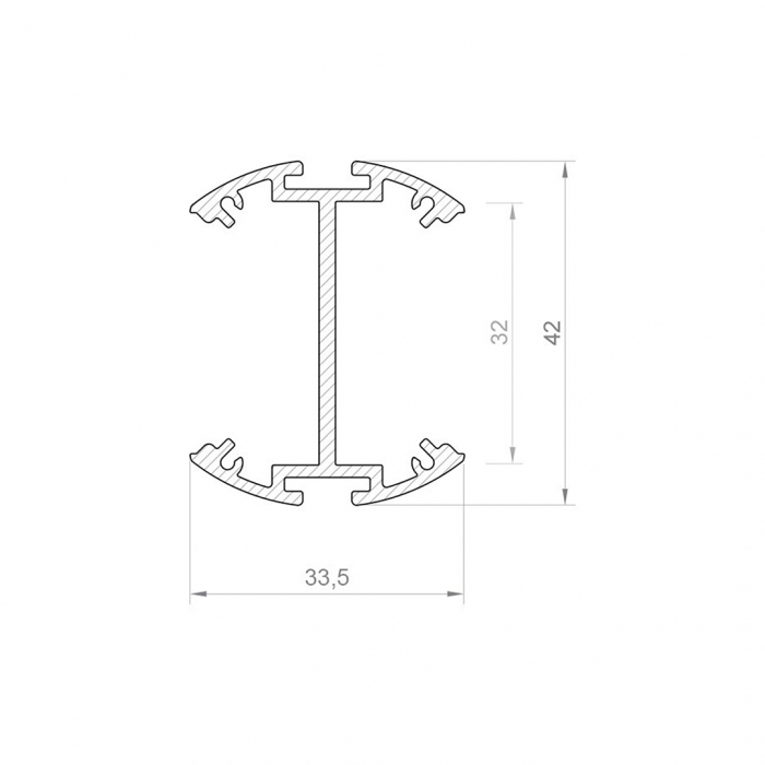 Profile LED P22-8 Aluminiu Alb 2M [2]