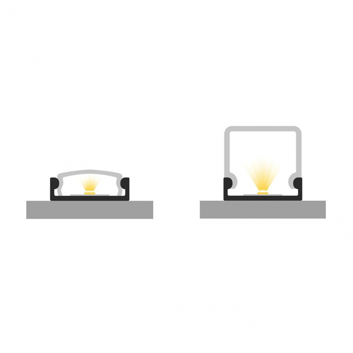 Profile LED P4-3 Aluminiu Negru 2M [3]