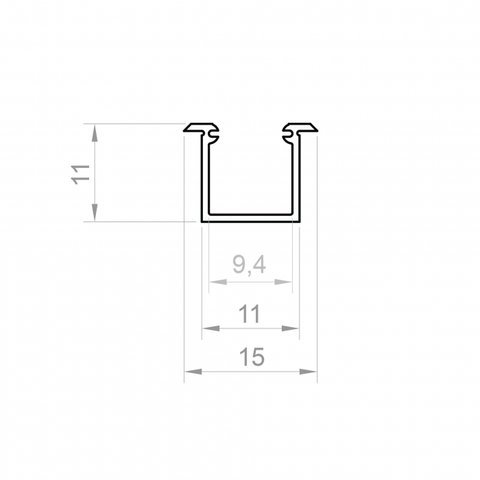 Profile LED P6-6 Aluminiu Anodizat 2M [2]