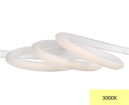 LED szalag - Banda LED COB 288LED/M • 220V • 9W • 3000K • IP67 • 600lm • 10mm