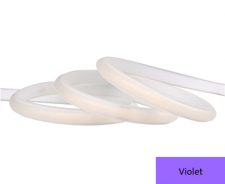 LED szalag 220V - Banda LED COB 288LED/M • 220V • 9W • Violet • IP67 • 600lm • 10mm