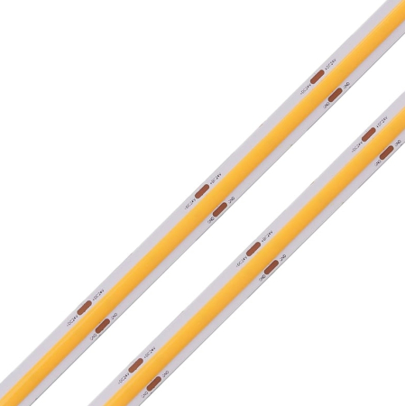 COB LED szalag - Banda LED COB 480LED/M • 24V • 10W • 2200K • IP20 • 1000lm • 8mm