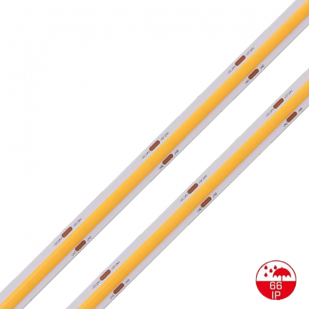 LED szalag - Banda LED COB 480LED/M • 24V • 10W • 3000K • IP66 • 1000lm • 8.3mm