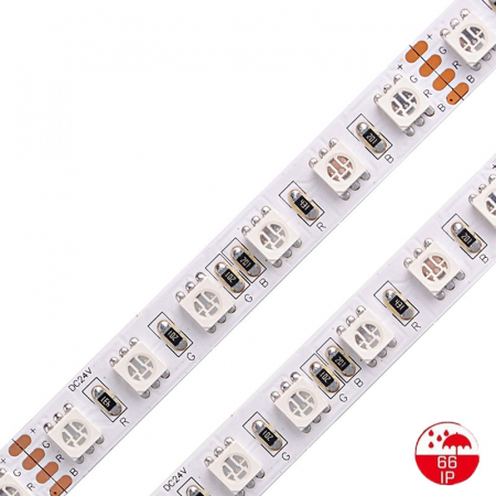 LED szalag RGB - Banda LED RGB • 60LED / m • 24V • 14.4W • IP66 • 10.3mm