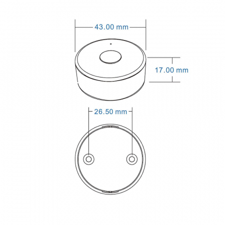 Buton LED telecomandă - Mono - 1 zonă - R1-1(W) [2]