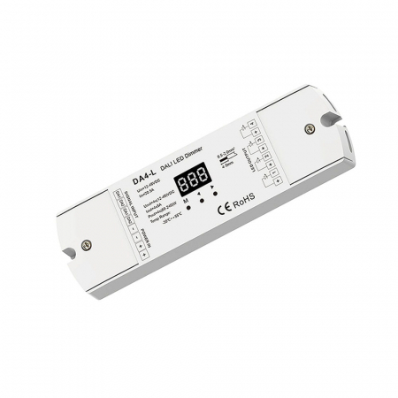LED szalag vezérlő - Controler LED DALI - Mono - 12-24 DC 4x5A - DA4-L