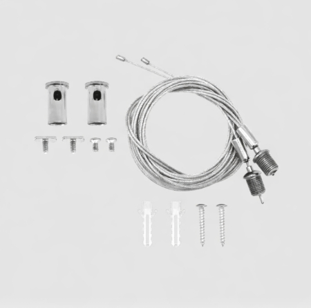 Mágneses sín 5 mm - Függesztett rögzítő készlet (2 db-os szett)