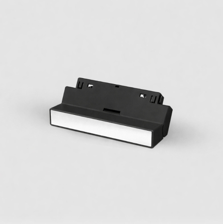 Mágneses sín 20 mm - Mágneses, összecsukható lineáris projektor 112 mm fekete színben, 48V DC, 6W, 3000K, 360 lm, 120°, RA90