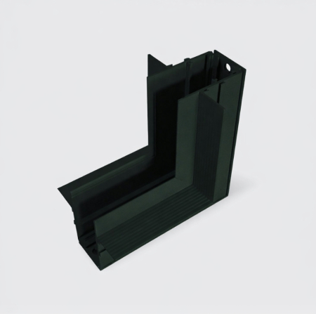 Mágneses sín 20 mm - Matt fekete 90°-os csatlakozó süllyesztett sínhez