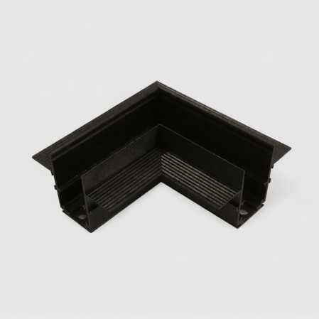 Mágneses sín 20 mm - Matt fekete 90°-os csatlakozó süllyesztett sínhez