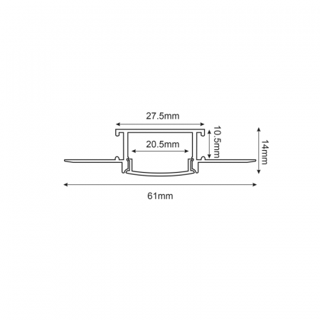 PROFIL FLEXIBIL DIN ALUMINIU FARA MARGINI P125FL CU DIFUZOR SILICON OPAL 2m/PC [1]
