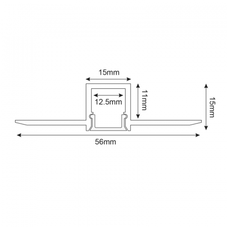PROFIL FLEXIBIL DIN ALUMINIU FARA MARGINI P135FL CU DIFUZOR SILICON OPAL 2m/buc [1]
