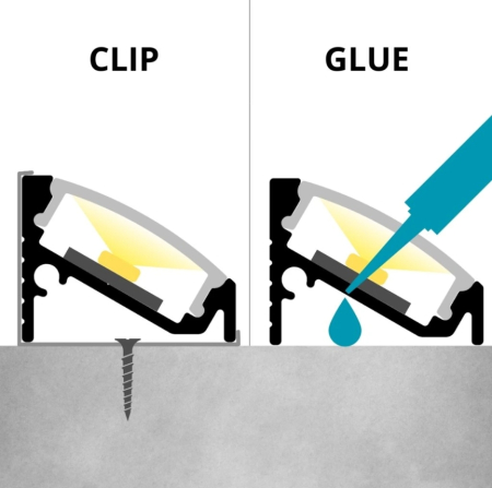 Profil LED de 2m Colt 6  Negru [2]