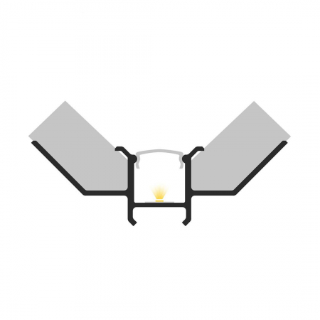 Profile LED P17-4 Aluminiu Negru 2M [2]