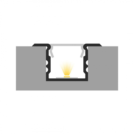 Profile LED P18-2 Aluminiu Negru 2M [2]