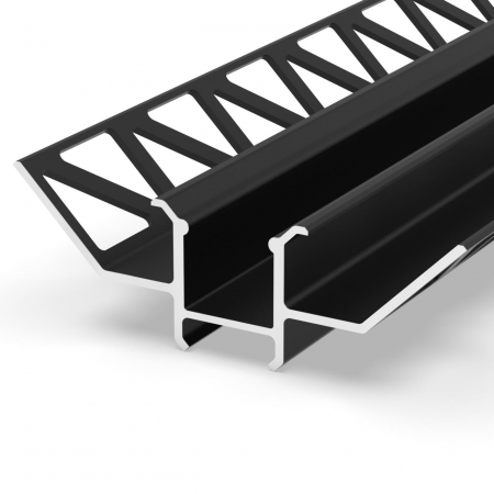 Profil LED P17-4 - Profile LED P17-4 Aluminiu Negru 2M