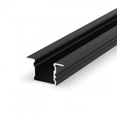 Profil LED P18-2 Incastrat - Profile LED P18-2 Aluminiu Negru 2M