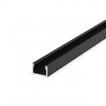 LED profilok - Profile LED P4-2 Aluminiu Negru 2M