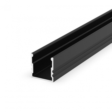 Profil LED P5-1 aplicat - Profile LED P5-1 Aluminiu Negru 2M