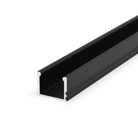 Profil LED P5-2 aplicat - Profile LED P5-2 Aluminiu Negru 2M