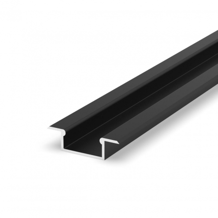 Profil LED P6-2 Incastrat - Profile LED P6-2 Aluminiu Negru 2M