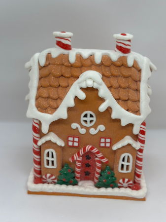 Decoratiuni de Craciun - Casuta din turta dulce cu iluminare led