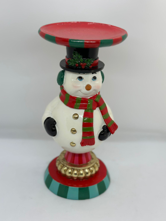 Decoratiuni de Craciun - suport lumanare om de zapada