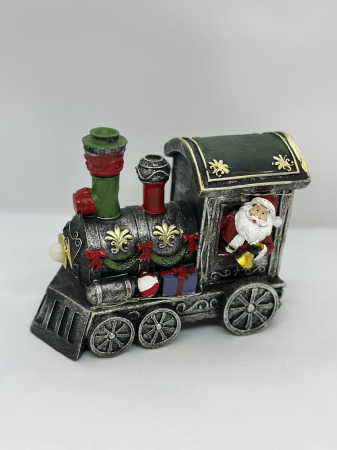 Decoratiuni de Craciun - Locomotiva cu Mos Craciun cu iluminare Led