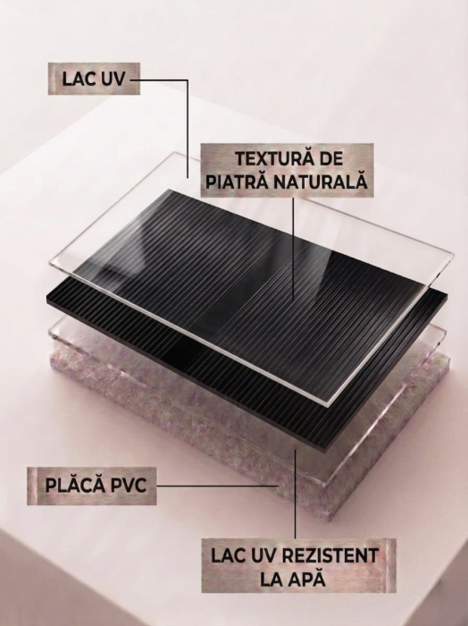 Placa PVC Negru Absolut Striat XL [4]