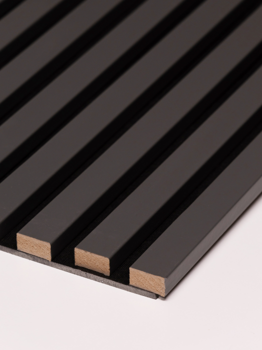Riflaj MDF Acustic Gri Închis (Antracit) 280x50cm [4]