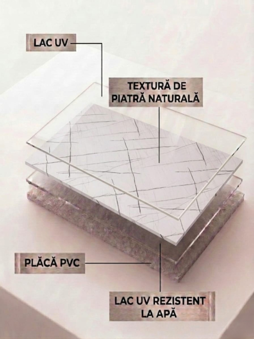 Placă PVC Marmura Spider Art Lucios XL [3]
