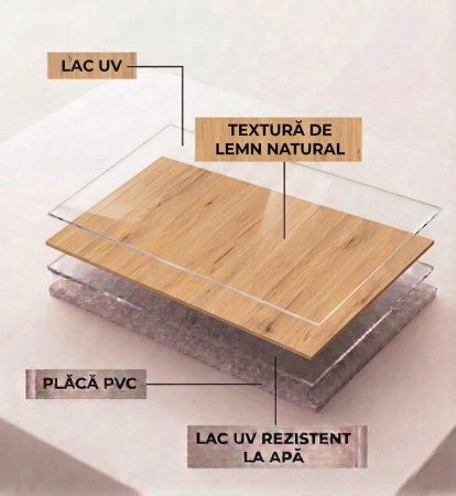 Placă PVC Decorativă Stejar Gold L 2,5mm [3]