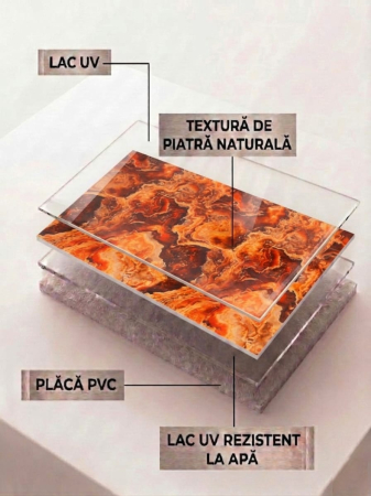Placă PVC Aspect Onyx Amber Lucios XL [4]