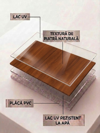 Placă PVC Decorativă Castan Satinat  XL 2,5mm [3]
