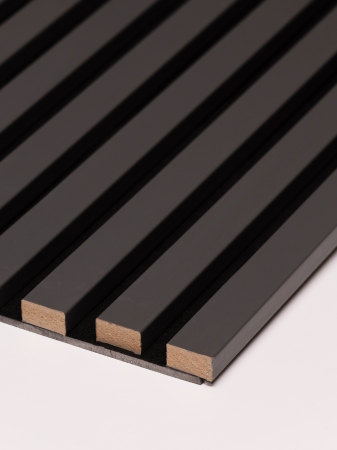 Riflaj MDF Acustic Gri Închis (Antracit) 280x50cm [3]