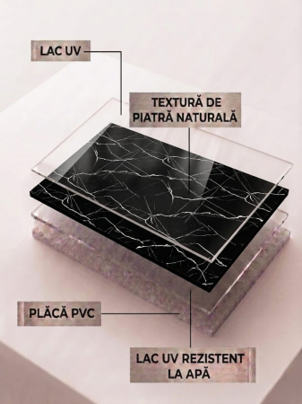 Placă PVC Marmura Sahara Noir Lucios XL [2]