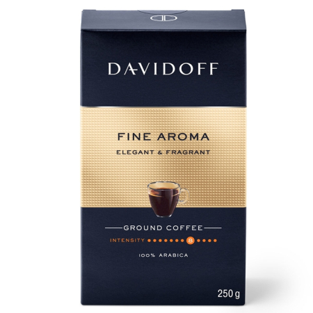 Cafea Boabe & Cafea Macinata - DAVIDOFF Cafe Fine Aroma, cafea prajita si macinata, 250 g