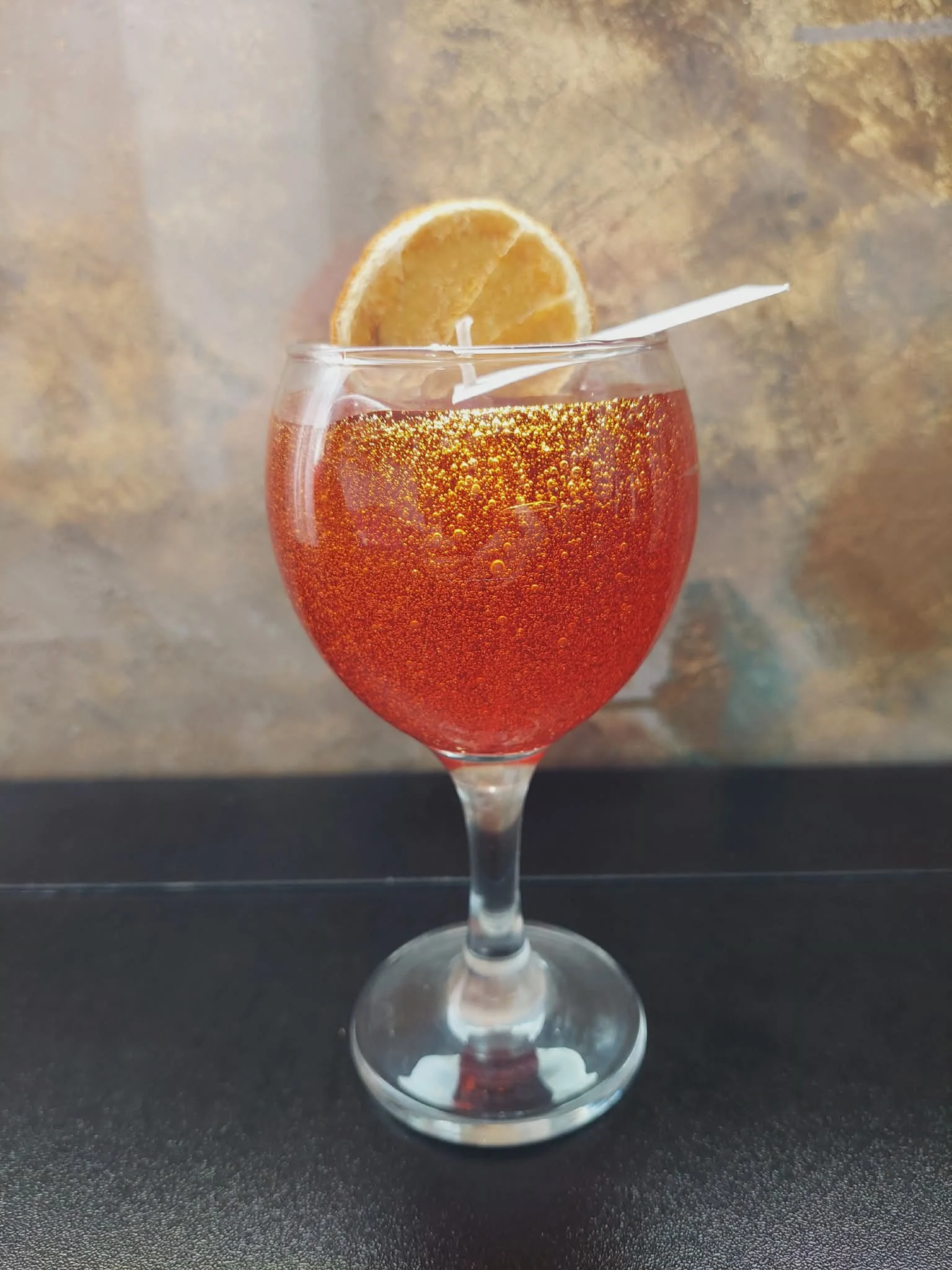 Lumânare Artizanală „Aperol Spritz” – Vara într-un Pahar [5]
