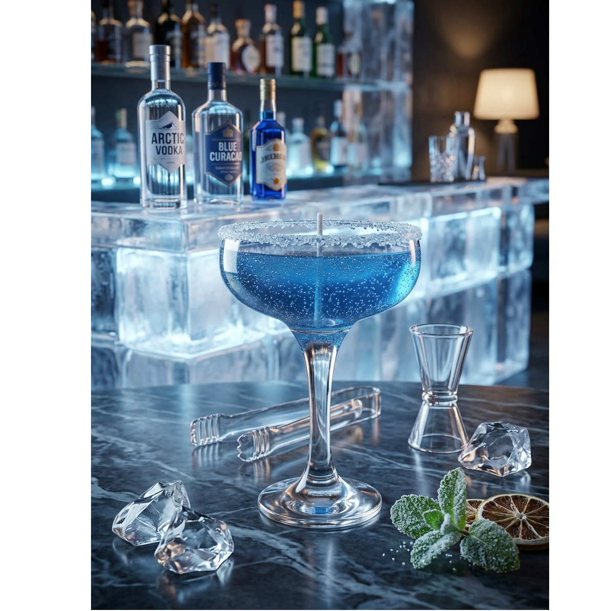 Lumanare artizanala BLUE MARGARITA [2]