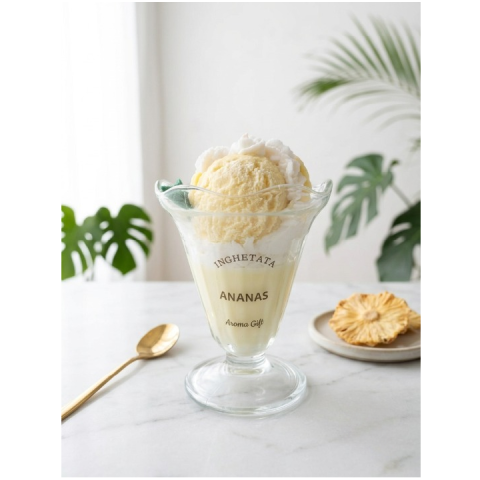 Produse - Lumânare Parfumată „Înghețată de Ananas” – O explozie tropicală și fresh