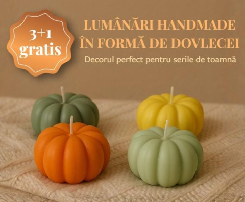 Produse - 3+1 GRATIS Lumânări handmade în formă de dovlecei