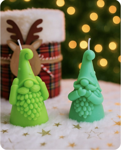 Produse - Lumânări Moșuleți de Crăciun – Set de 2