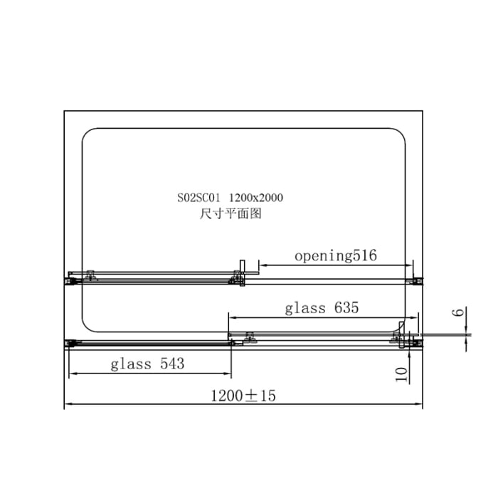 Cabina de dus, Mediterraneo, Iris Black, dreptunghiulara, 120 x 90 cm, inaltime 200 cm, negru [4]