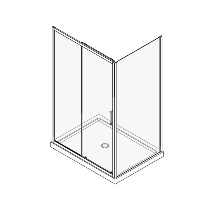 Cabina de dus, Mediterraneo, Iris Black, dreptunghiulara, 120 x 90 cm, inaltime 200 cm, negru [2]