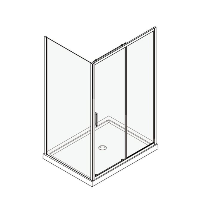 Cabina de dus, Mediterraneo, Iris Black, dreptunghiulara, 120 x 90 cm, inaltime 200 cm, negru [3]