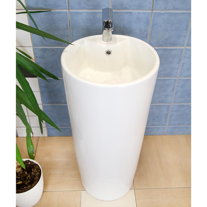 Lavoar stativ, Fluminia, Athos-B, rotund, 40 cm, alb [4]
