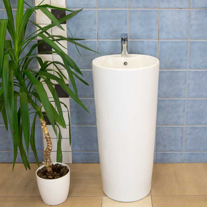 Lavoar stativ, Fluminia, Athos-B, rotund, 40 cm, alb [3]