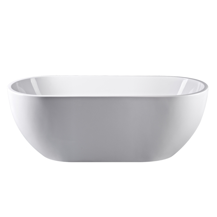 Aura P-170, cadă ovală freestanding cu instalație completă, preaplin, ventil și sifon, picioare reglabile, acril alb [1]